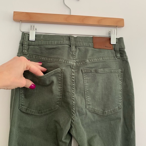Madewell 9” High Rise Skinny Pants Olive - Picture 10 of 15